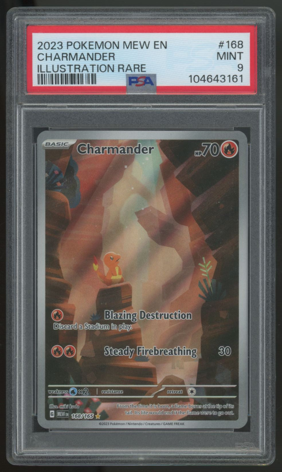 2023 Pokemon Charmander 151 Illustration Rare #168 PSA 9