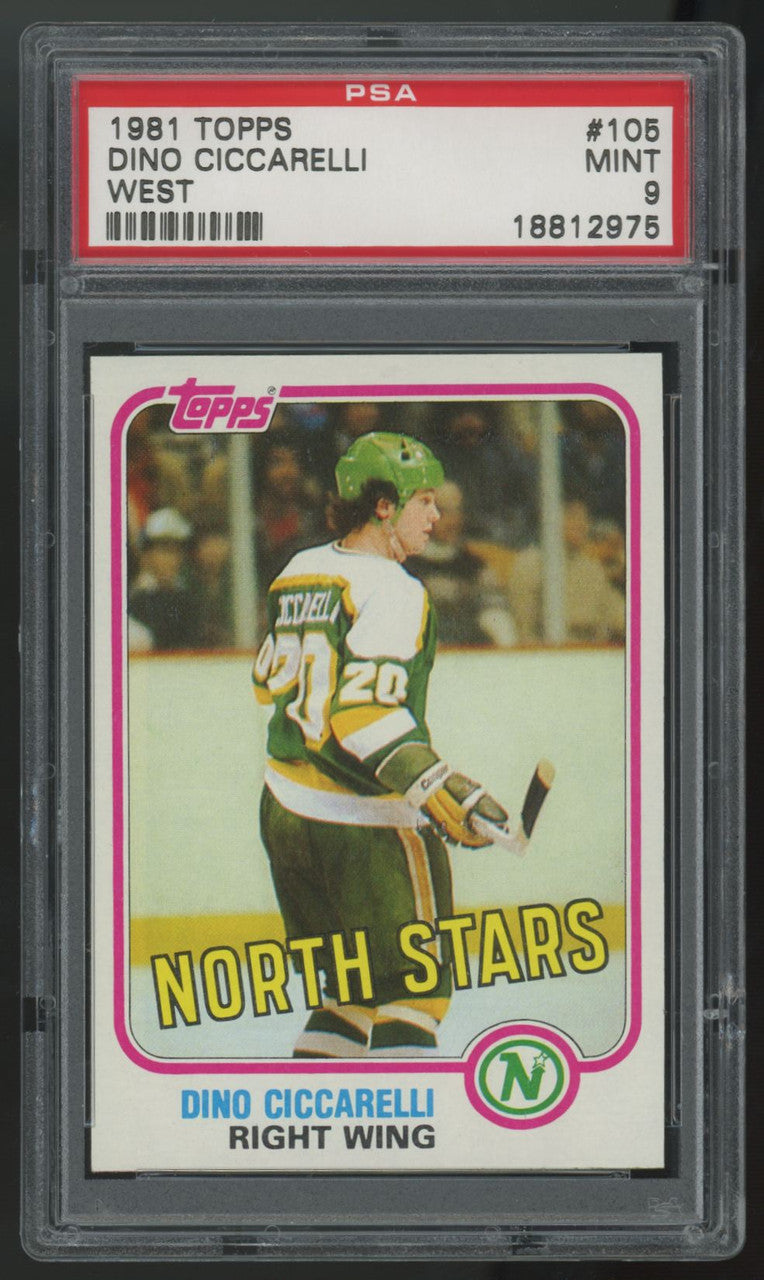 1981-82 Topps Dino Ciccarelli RC West #105 PSA 9