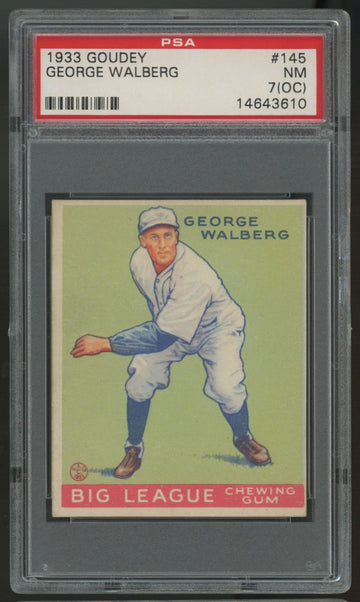 1933 Goudey George Walberg #145 PSA 7 (OC)