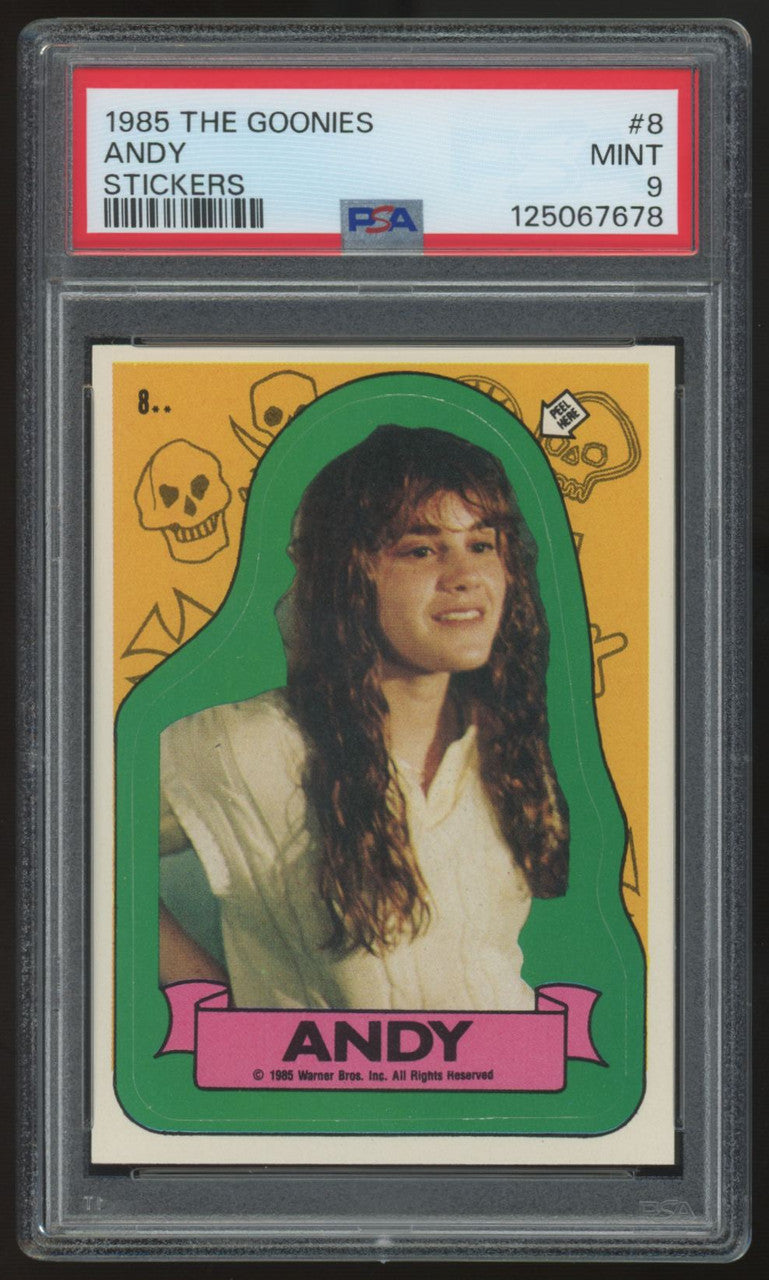 1985 The Goonies Andy Stickers #8 PSA 9
