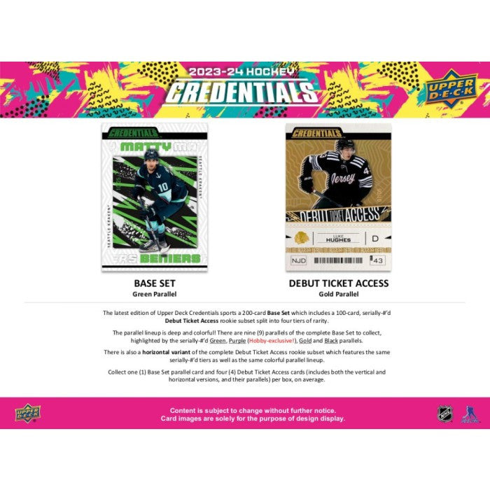 2023/24 Upper Deck Credentials Hockey Hobby Case (20)