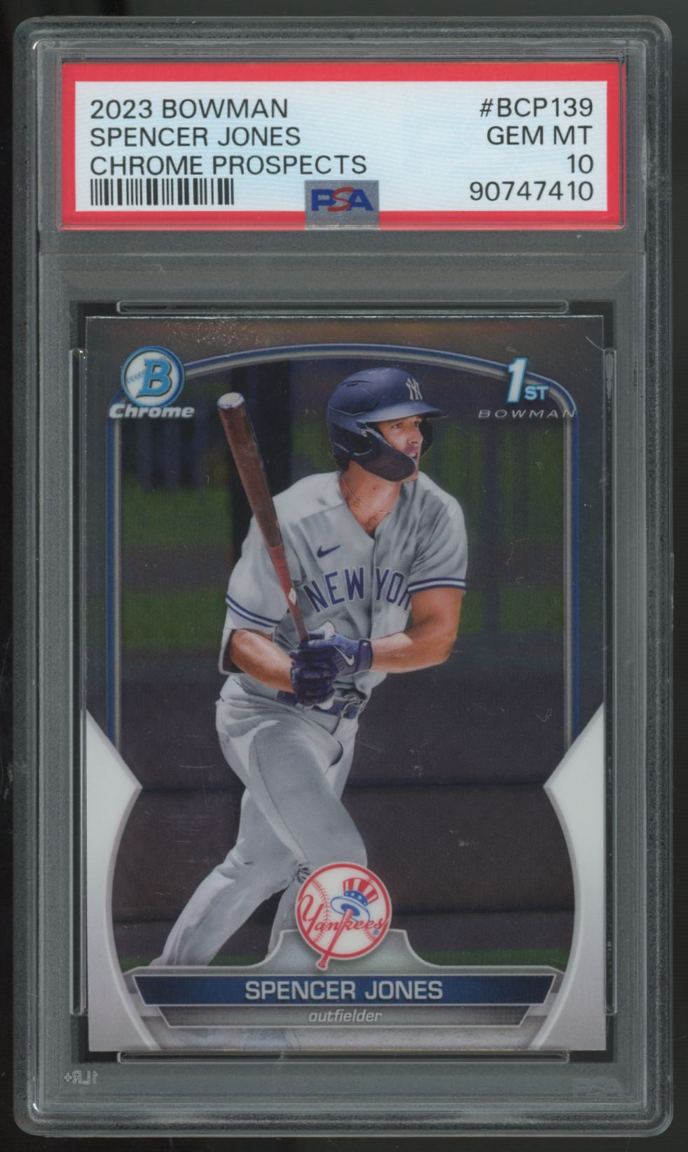 2023 Bowman Spencer Jones 1st Chrome Prospects #BCP-139 PSA 10