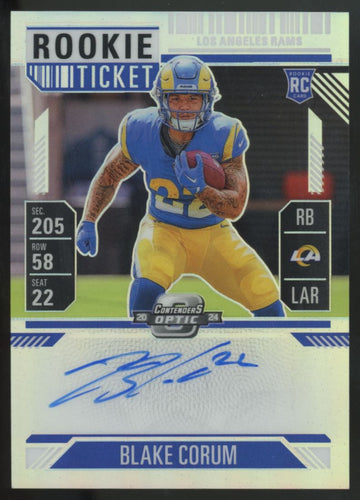 2024 Contenders Optic Blake Corum RC Auto Prizm #112