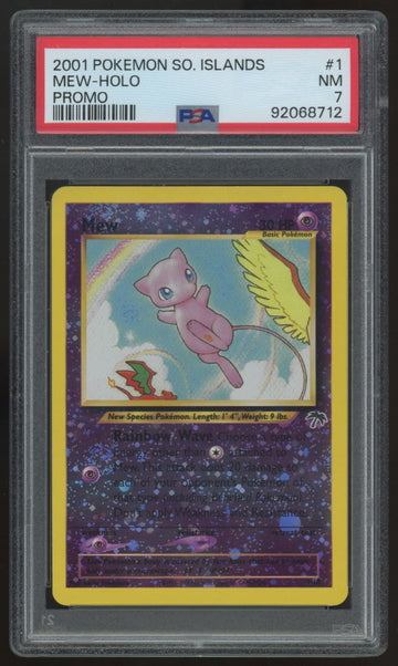 2001 Pokemon Mew Southern Islands Reverse Holo #1 PSA 7