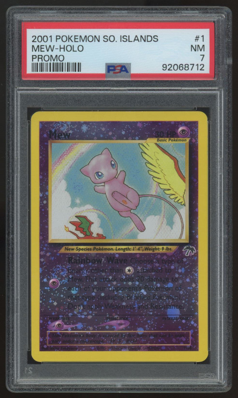 2001 Pokemon Mew Southern Islands Reverse Holo #1 PSA 7
