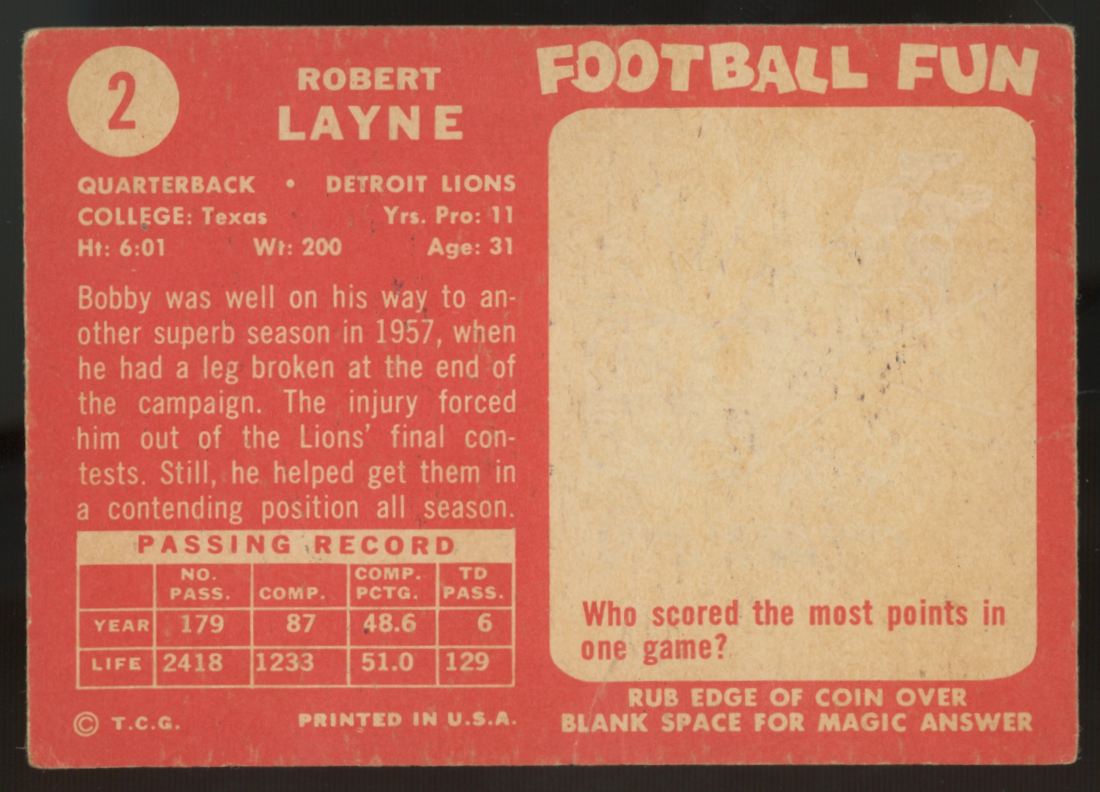 1958 Topps Bobby Lane #2 Good