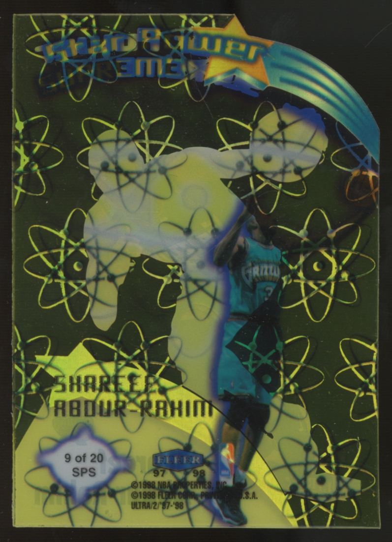 1997-98 Fleer Ultra Shareef Abdur-Rahim Star Power Supreme Die-Cut #9SPS