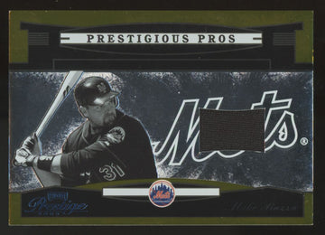 2005 Playoff Prestige Mike Piazza Gold Prestigious Pros Patch /25 #PP-31