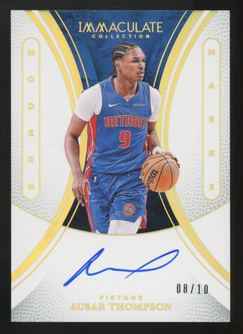 2024-25 Immaculate Collection Ausar Thompson Modern Marks Gold Auto /10 #MM-AST