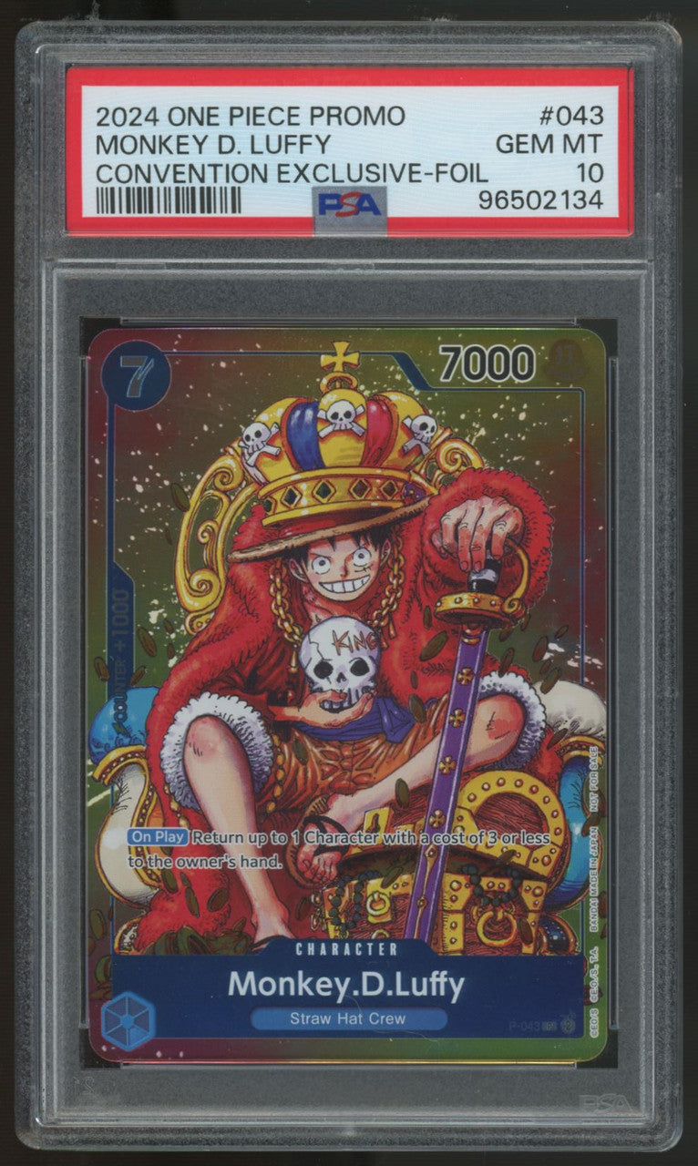 2024 One Piece Monkey D. Luffy Convention Exclusive Foil #043 PSA 10