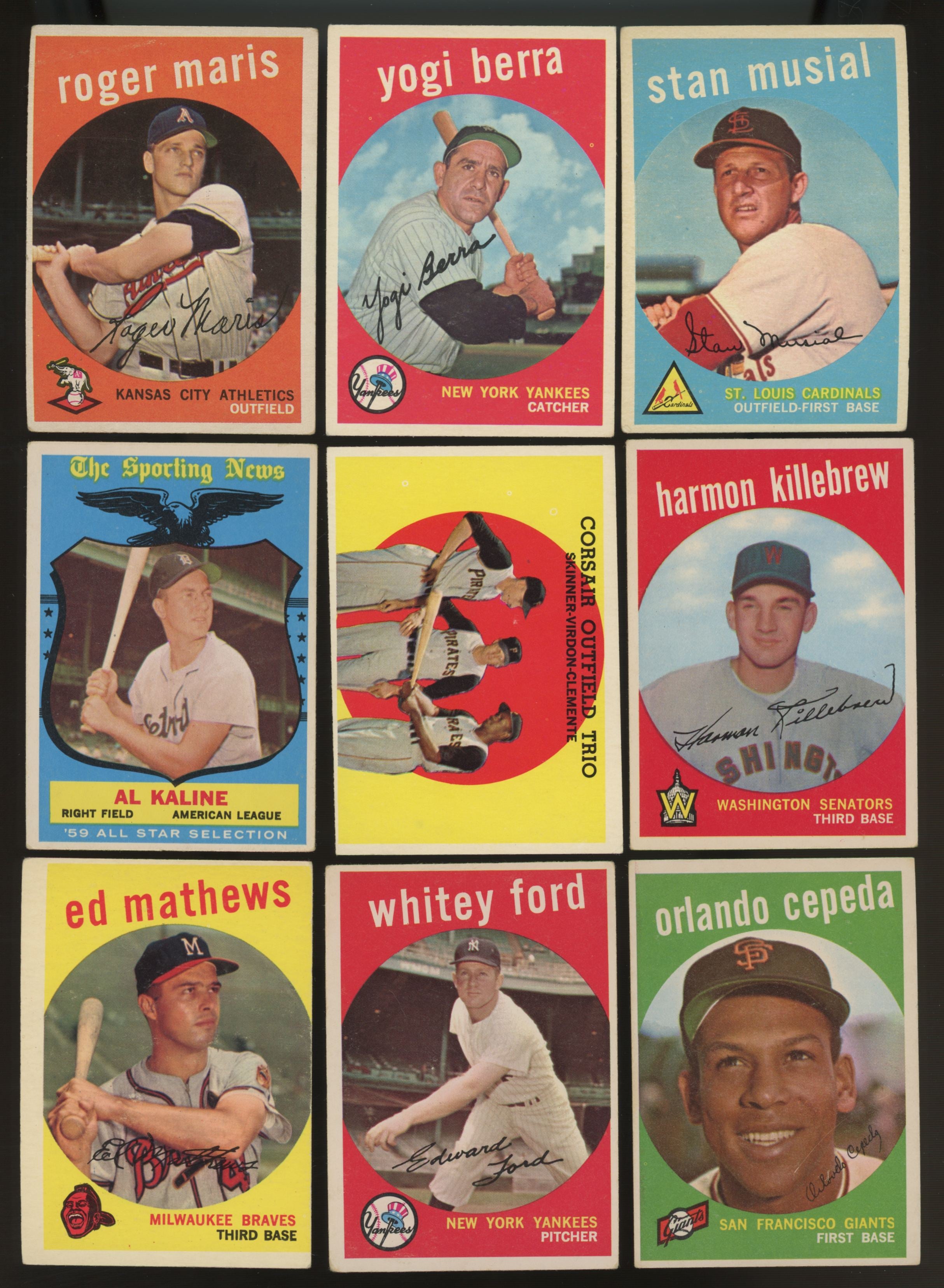 1959 Topps Baseball Complete Set (572) VG-EX w/ Gibson RC PSA 3.5