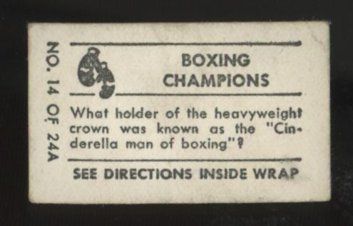 1948 Topps Magic James J. Braddock Boxing Champions #14 VG