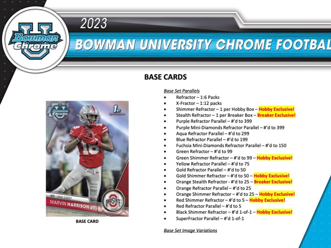 2023 Bowman University Chrome Football Hobby Case (12)