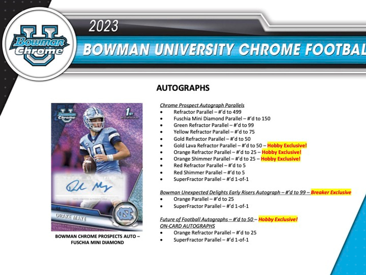 2023 Bowman University Chrome Football Hobby Case (12)