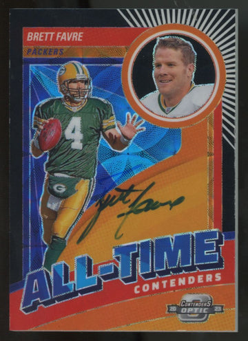 2023 Contenders Optic Brett Favre All-Time Black Scope Prizm Auto /15 #ATC-BF