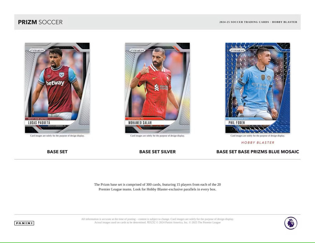 2024/25 Panini Prizm Premier League Soccer Hobby Blaster Box