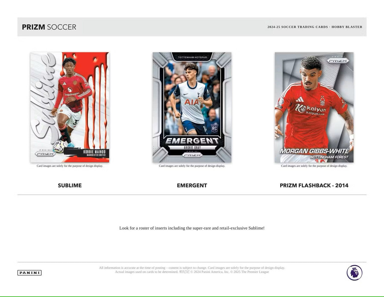 2024/25 Panini Prizm Premier League Soccer Hobby Blaster Box