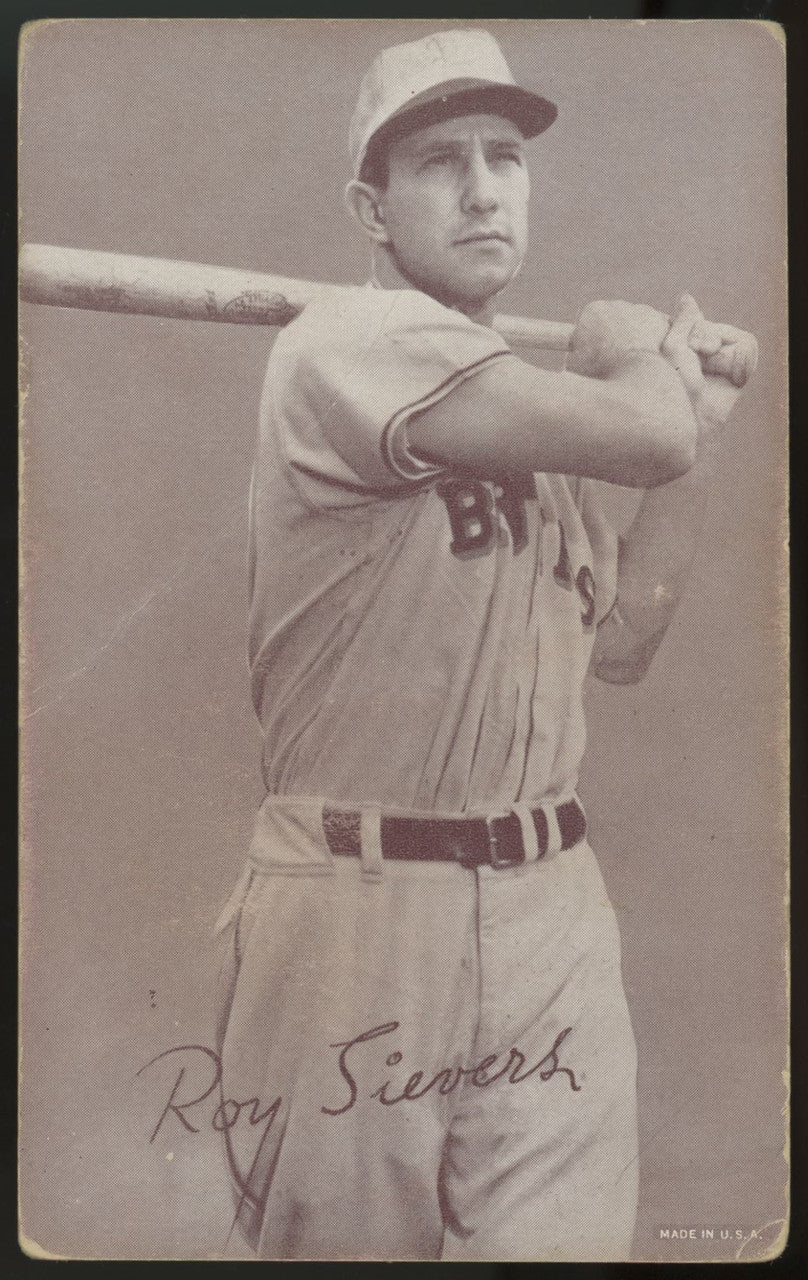 1947-66 Exhibits Roy Sievers Batting F/G (Crease)