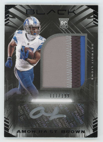 2021 Panini Black Amon-Ra St. Brown RC Patch Auto RPA /199 #234 "A"