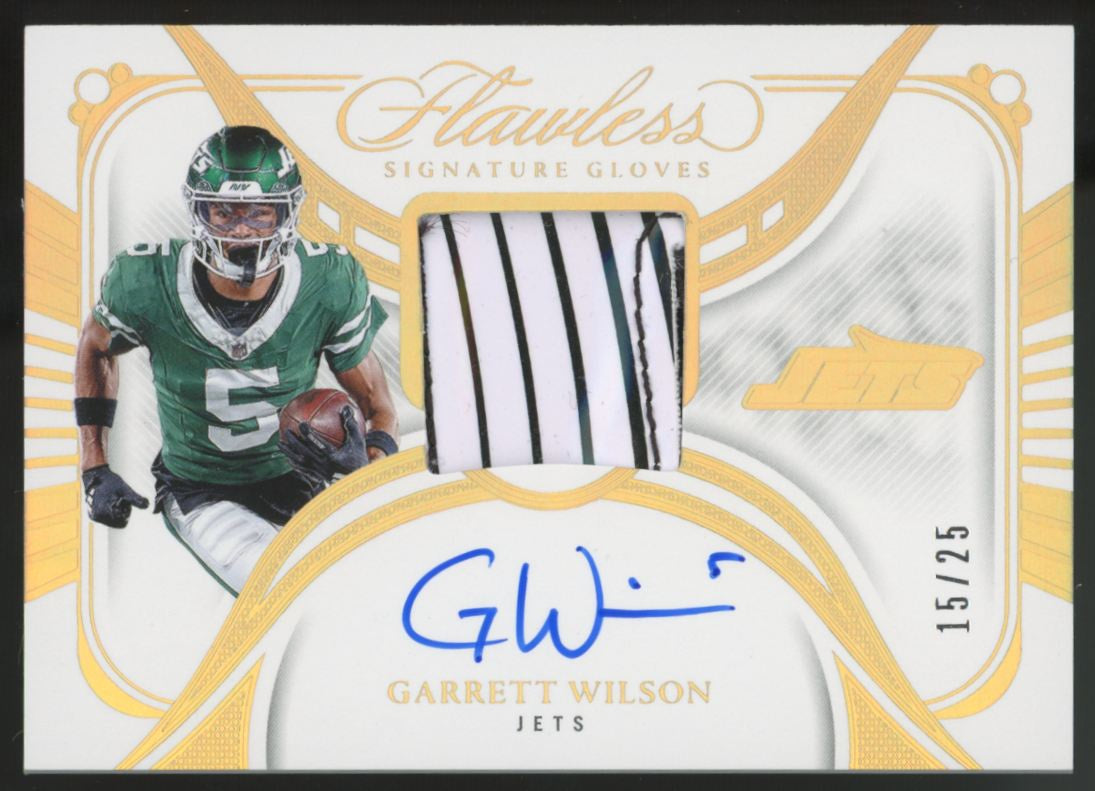 2024 Flawless Garrett Wilson Signature Gloves Patch Auto /25 #SG-GWN