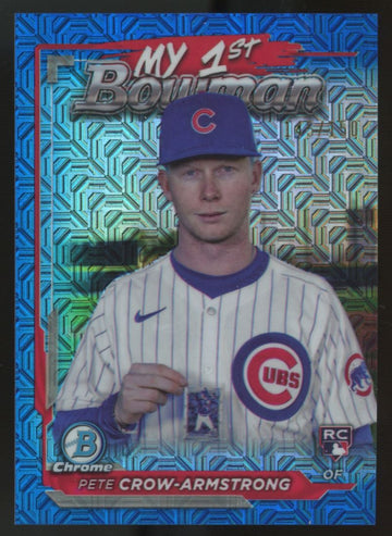 2024 Bowman Chrome Mega Box Pete Crow-Armstrong RC My 1st Bowman Blue Mojo /150