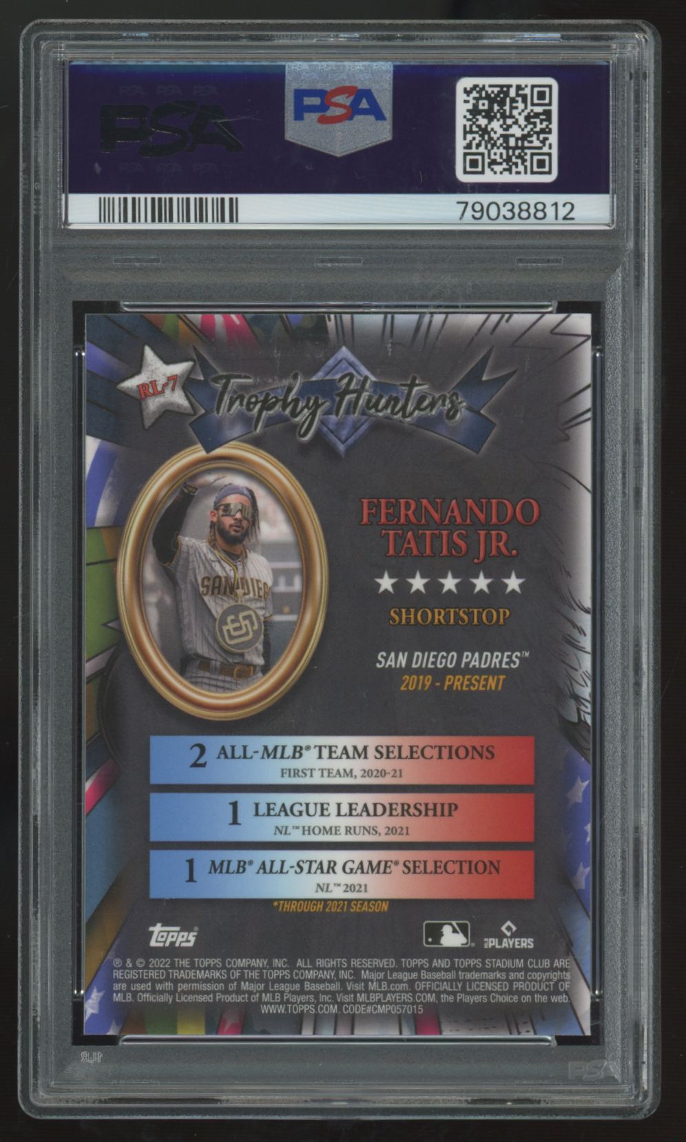 2022 Stadium Club Chrome Fernando Tatis Jr. Trophy Hunters #RL-7 PSA 10