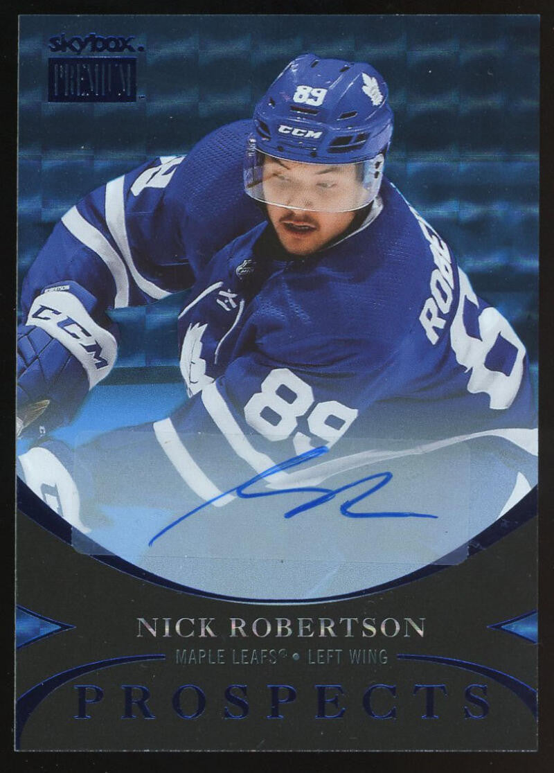 2021 Skybox Metal Universe Prospects Nick Robertson Autographed