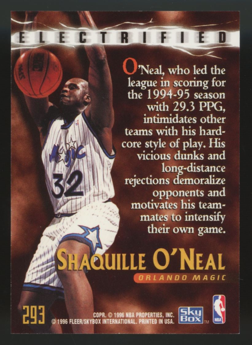 1995-96 Skybox Premium Shaquille O'Neal Electrified #293 NM "A"