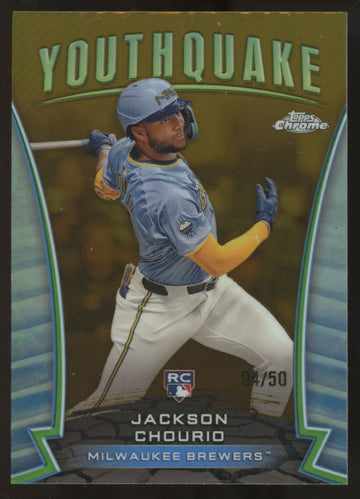 2024 Topps Chrome Jackson Chourio RC Youthquake Gold Refractor /50 #YQ-61