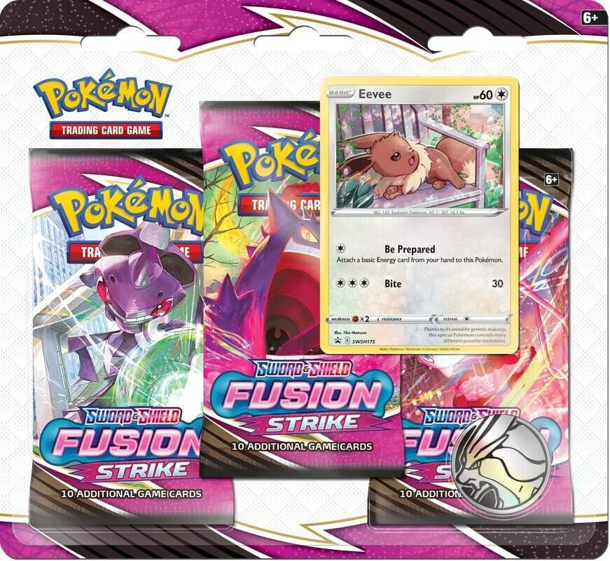 Pokemon: Fusion Strike 3 Pack Blister - Eevee