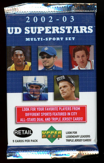 2002-03 Upper Deck Superstars Multi-Sport Set Sealed Retail Pack