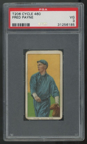 1911 T206 Fred Payne Cycle Cigarettes Back PSA 3
