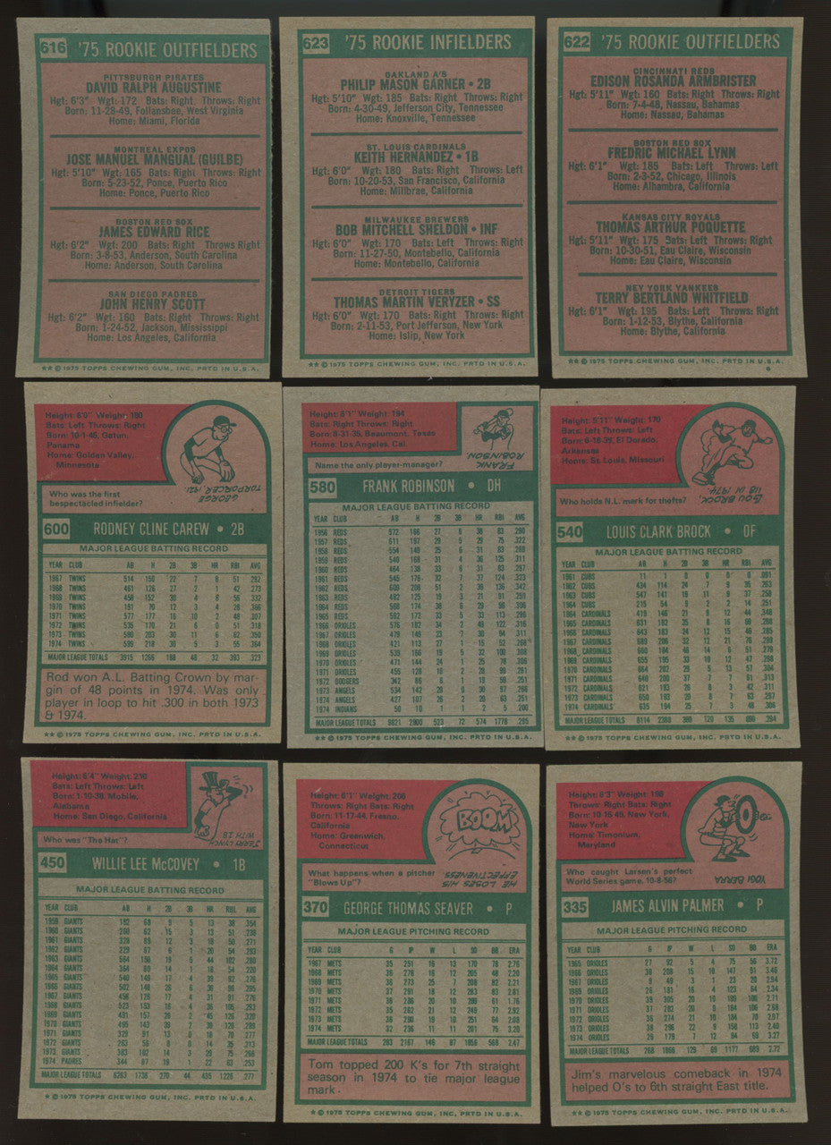1975 Topps Baseball Complete Set (660) VG/EX-EX Overall