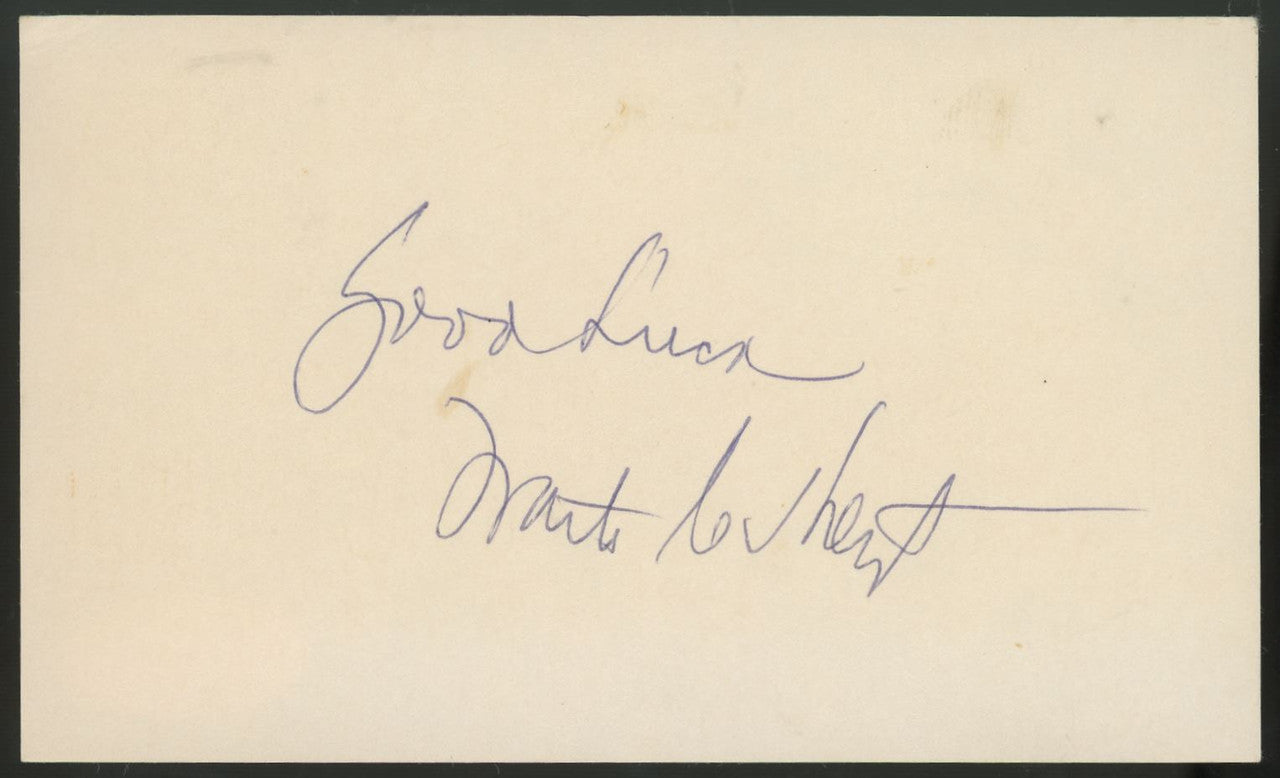 Waite Hoyt Signed Autographed Index Card JSA