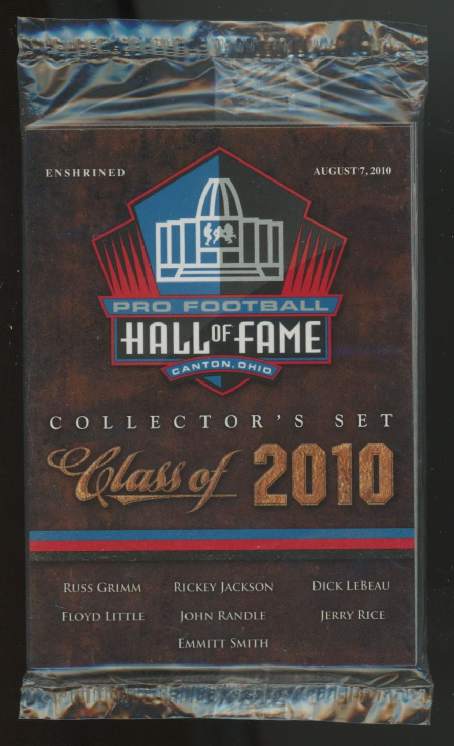 2010 Panini Pro Football Hall Of Fame Class Of 2010 Collector's Set Pack Sealed