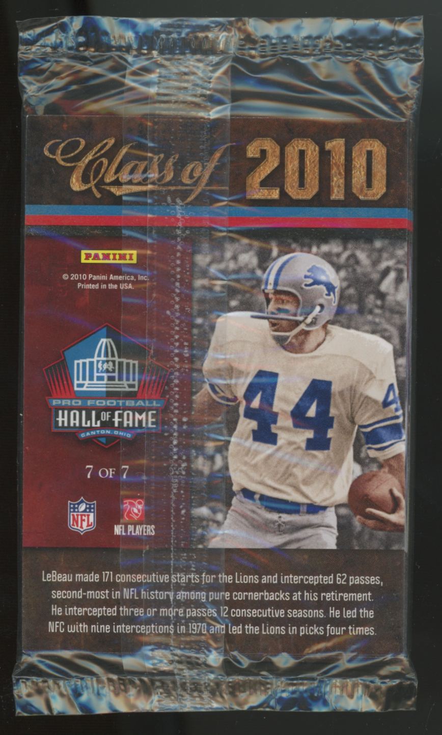 2010 Panini Pro Football Hall Of Fame Class Of 2010 Collector's Set Pack Sealed