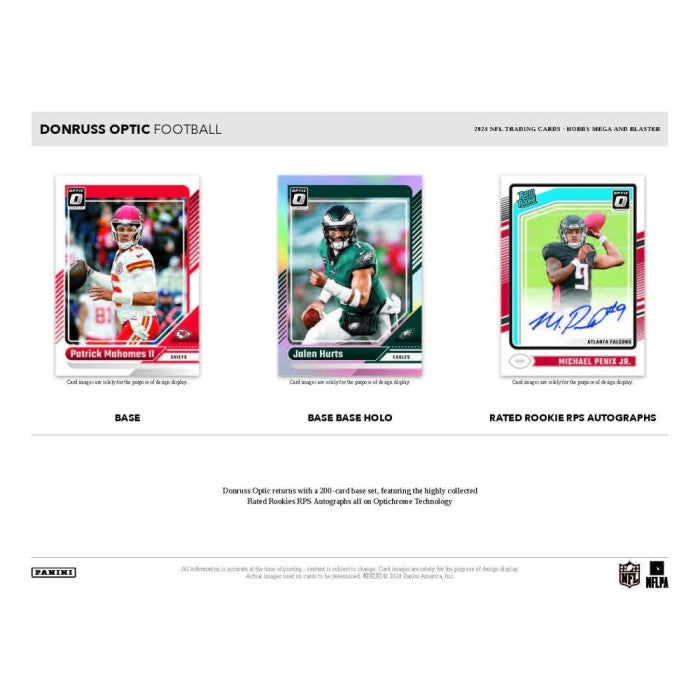 2024 Panini Donruss Optic Football Hobby Mega Box (Red Hyper) Case (20)