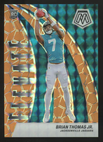 2024 Panini Mosaic Brian Thomas Jr. RC Orange Fluorescent Elevate /25 #1