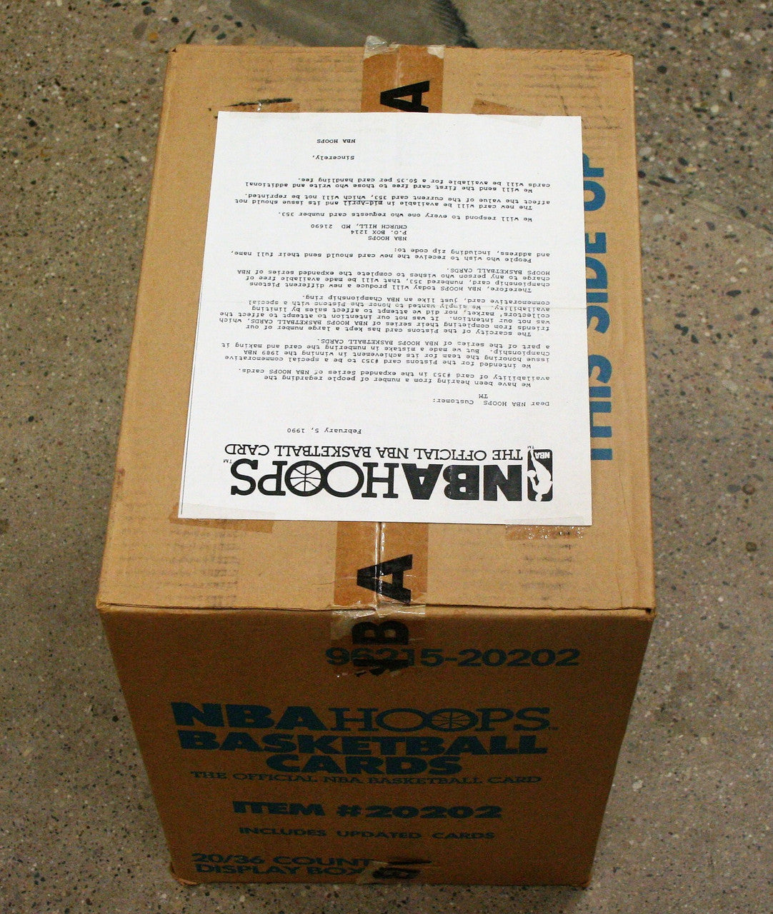 1989-90 NBA Hoops Basketball Wax Box Series 2 ~ Sealed Case ~ 20 Sealed Boxes/36 Packs Per Box