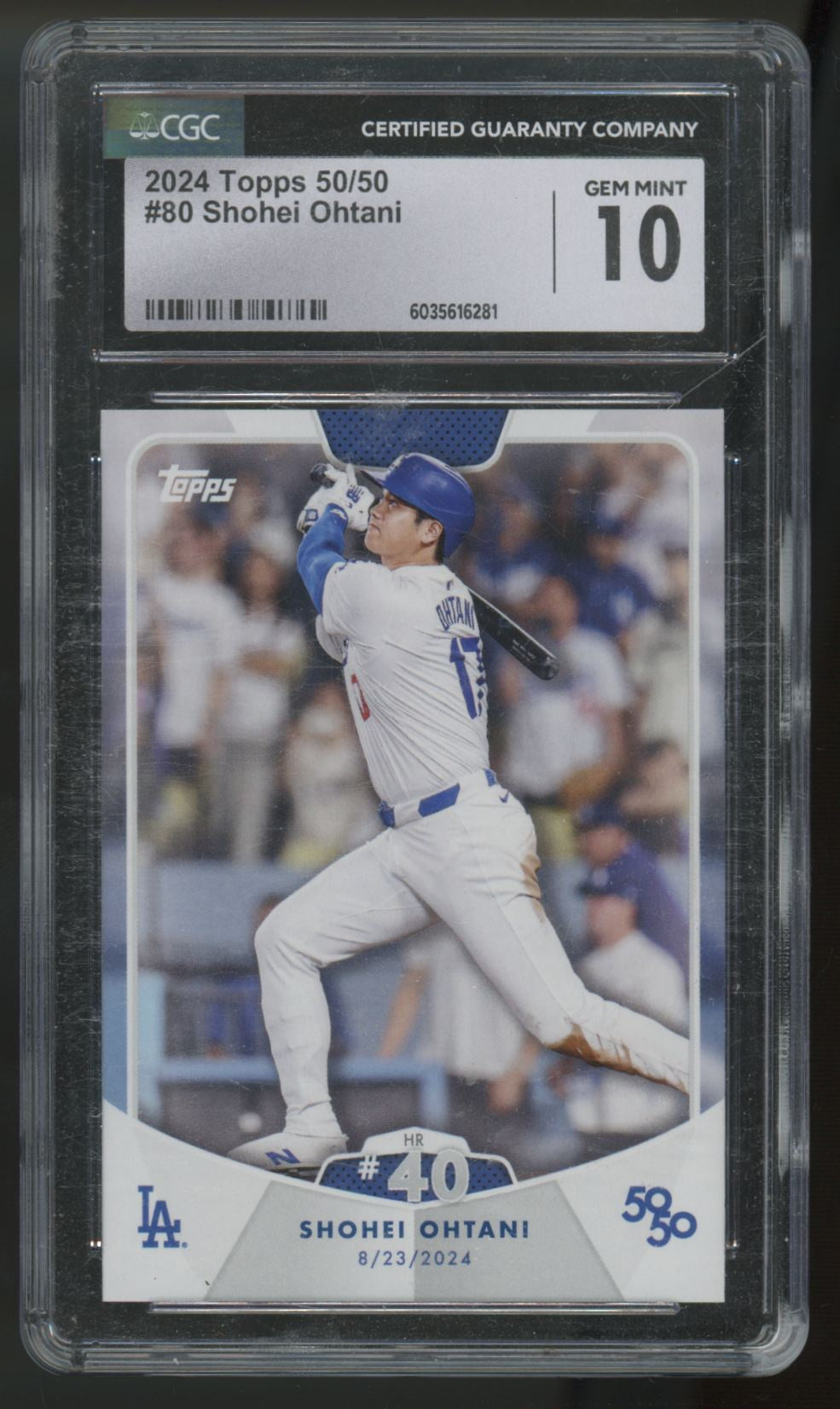 2024 Topps 50/50 Shohei Ohtani HR 40 #80 CGC 10