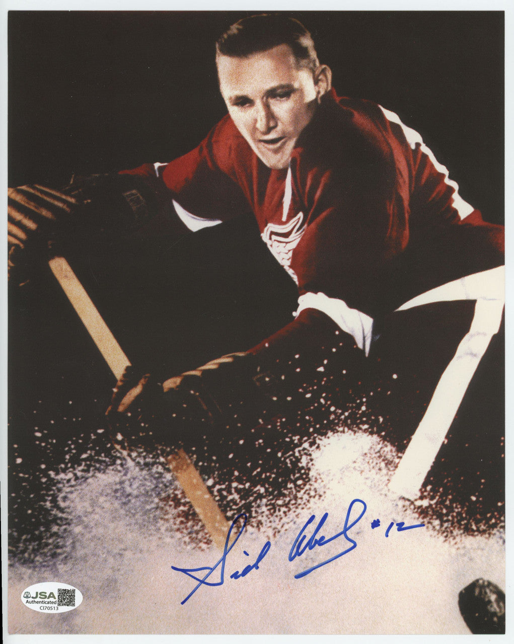 Sid Abel Signed Autographed 8x10 Photo Poster JSA