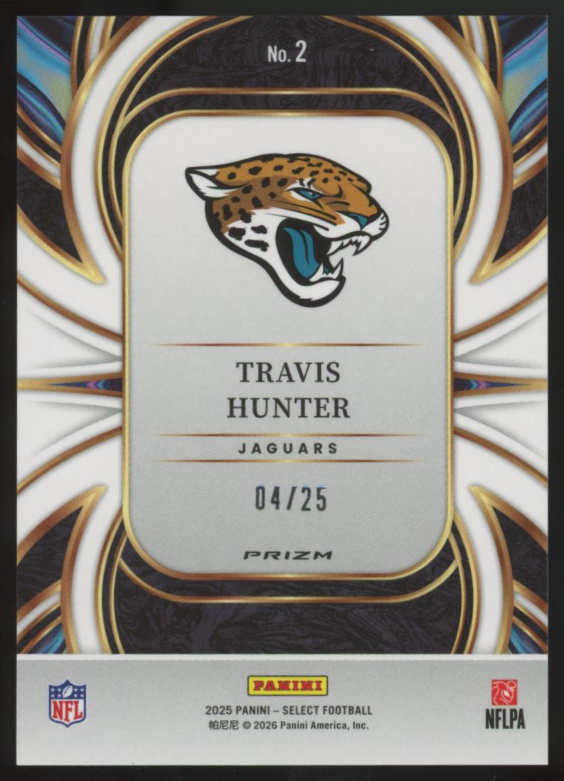 2025 Panini Select Travis Hunter RC On Target Tie-Dye Prizm /25 #2