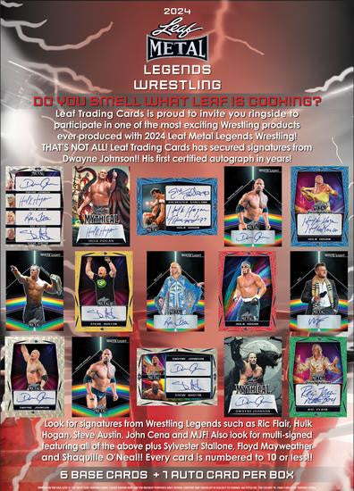2024 Leaf Metal Legends Wrestling 3-Box Hobby Case