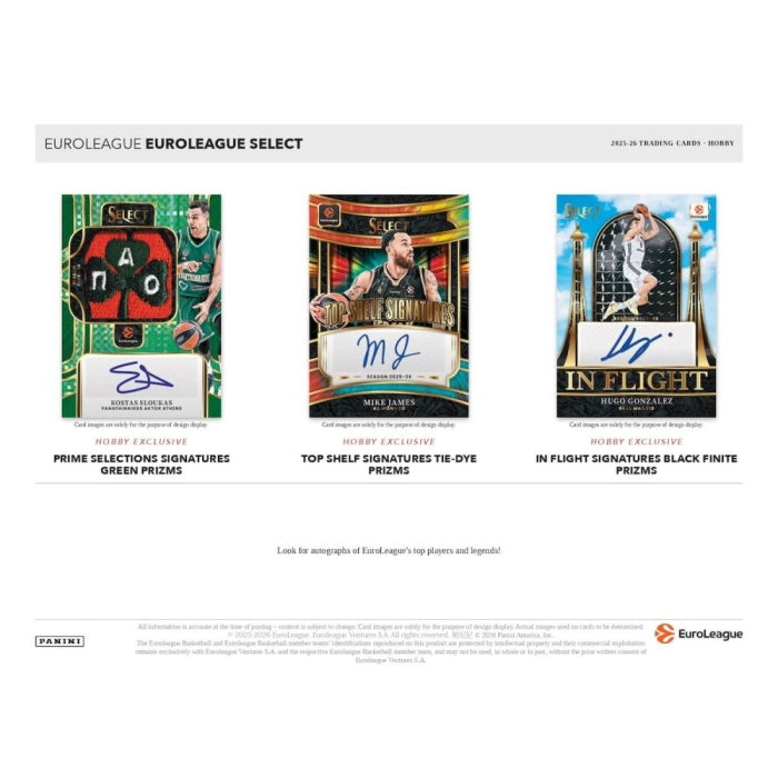 2025-26 Panini Select EuroLeague Basketball Hobby Box