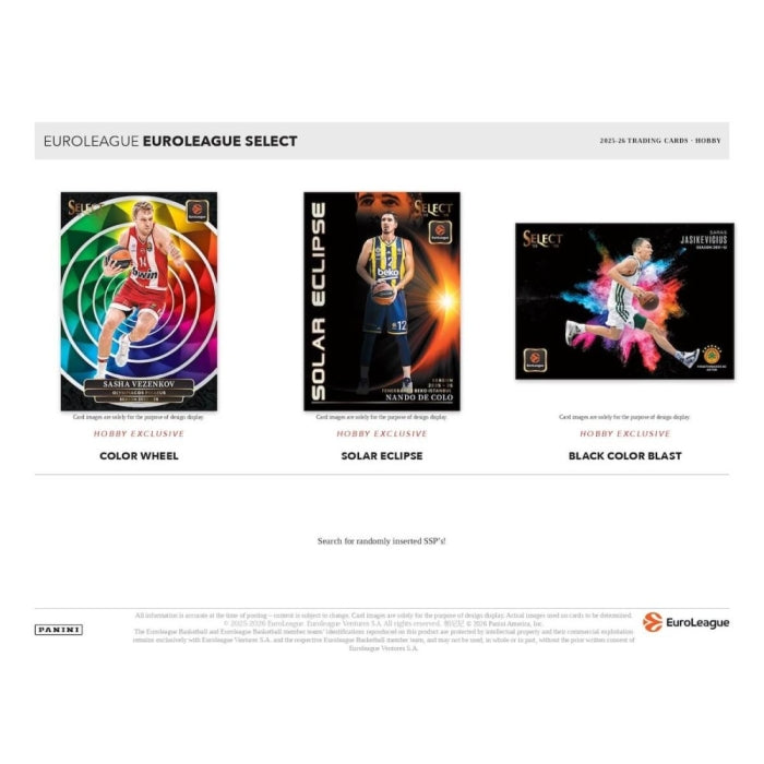 2025-26 Panini Select EuroLeague Basketball Hobby Box