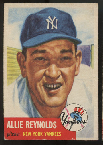 1953 Topps Allie Reynolds #141 VG/EX "A"