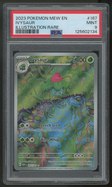 2023 Pokemon Ivysaur 151 Illustration Rare #167 PSA 9 (B)