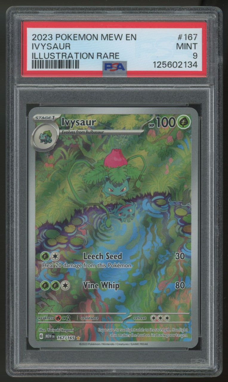 2023 Pokemon Ivysaur 151 Illustration Rare #167 PSA 9 (B)