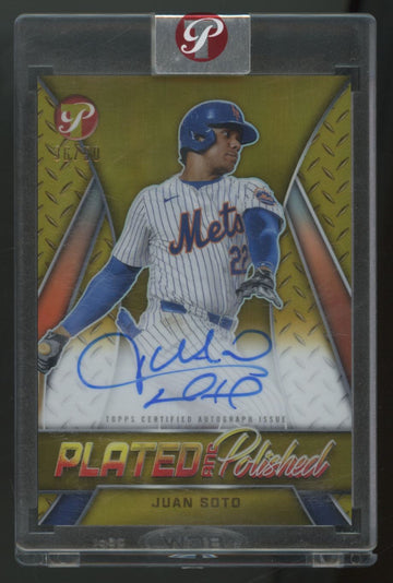 2025 Topps Pristine Juan Soto Plated And Polished Gold Refractor Auto /50