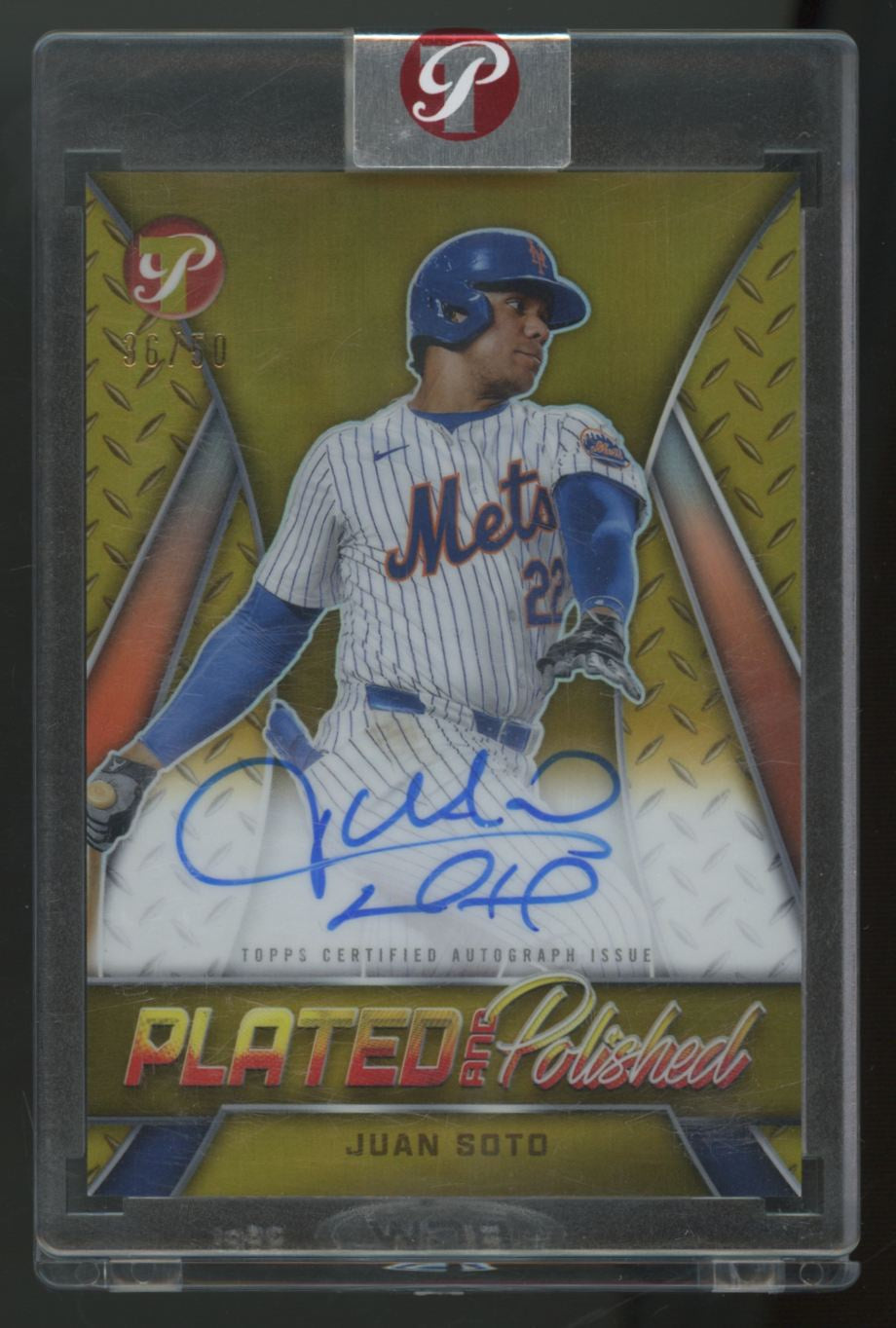 2025 Topps Pristine Juan Soto Plated And Polished Gold Refractor Auto /50